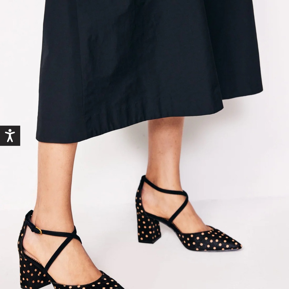 NWT Boden calf hair shoes